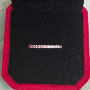 Lovely Classic Style Certified .36 Carat White Moissanite Diamond Band
